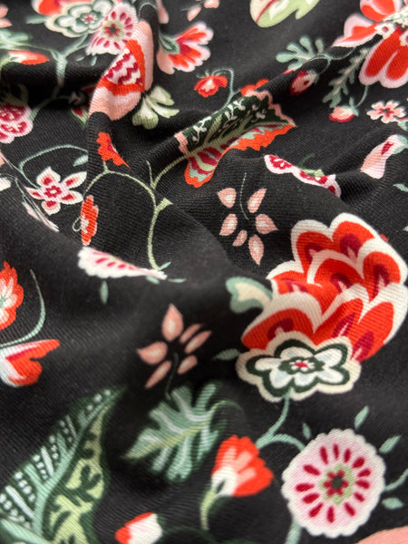 RVK-9239W FLOWER PRINT VISCOSE KNIT. ITALY