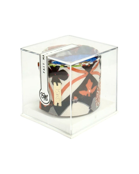 SB-1003 “BOHO CHIC" - DESIGNER SILK SLAP BRACELET "SAMS MAISON" - MADE IN FRANCE