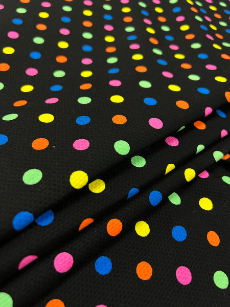 CT-9183W BRIGHT POLKA DOT PRINT STRETCH COTTON PIQUE. ITALY