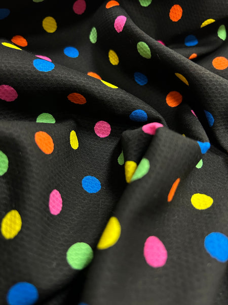 CT-9183W BRIGHT POLKA DOT PRINT STRETCH COTTON PIQUE. ITALY