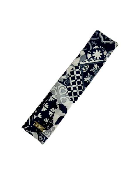 SB-1004 “MIDNIGHT MOSAIC" - DESIGNER SILK SLAP BRACELET "SAMS MAISON" - MADE IN FRANCE