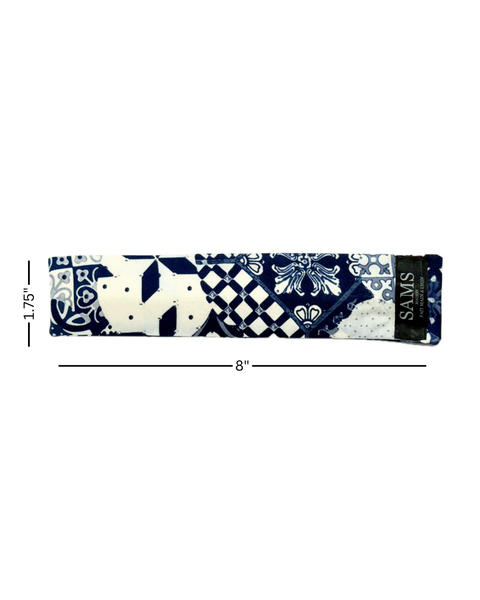 SB-1004 “MIDNIGHT MOSAIC" - DESIGNER SILK SLAP BRACELET "SAMS MAISON" - MADE IN FRANCE