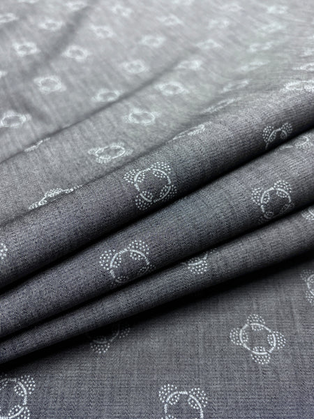 CD-9094W REVERSIBLE IRIDESCENT PRINTED COTTON CHAMBRAY POPLIN.