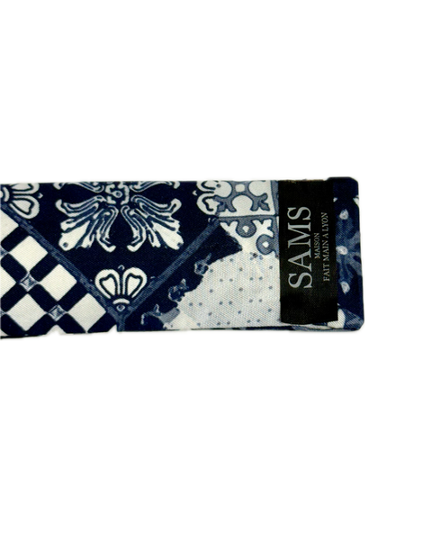 SB-1004 “MIDNIGHT MOSAIC" - DESIGNER SILK SLAP BRACELET "SAMS MAISON" - MADE IN FRANCE