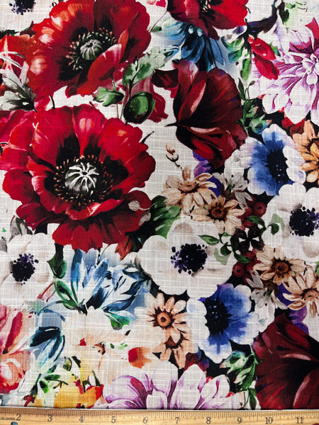 LI-9271W DIGITAL FLORAL PRINT LINEN COTTON POPLIN. ITALY