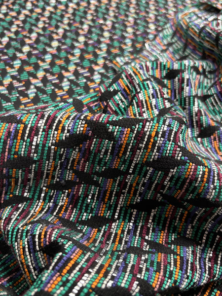 MB-7200W-A METALLIC REVERSIBLE GEO DESIGN JACQUARD. FRANCE