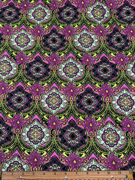 RVK-9237W MEDALLION PRINT VISCOSE KNIT. ITALY