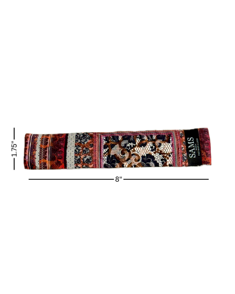 SB-1005 “RUSTIC ROMANCE" - DESIGNER SILK SLAP BRACELET "SAMS MAISON" - MADE IN FRANCE