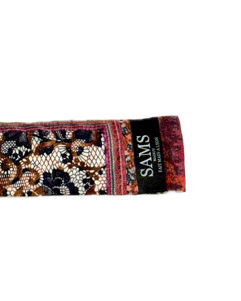SB-1005 “RUSTIC ROMANCE" - DESIGNER SILK SLAP BRACELET "SAMS MAISON" - MADE IN FRANCE