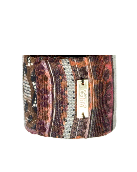 SB-1005 “RUSTIC ROMANCE" - DESIGNER SILK SNAP BRACELET "SAMS MAISON" - MADE IN FRANCE