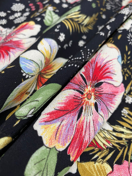 RV-7911W FLORAL PRINT VISCOSE CREPE. ITALY