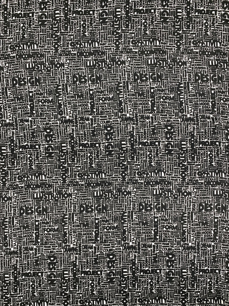 S-7798W LETTER PRINT SILK VISCOSE . ITALY