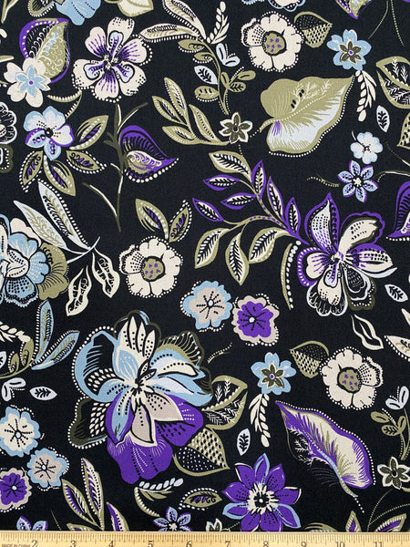BFS-207 FLORAL PRINT VISCOSE CREPE. GERMANY.