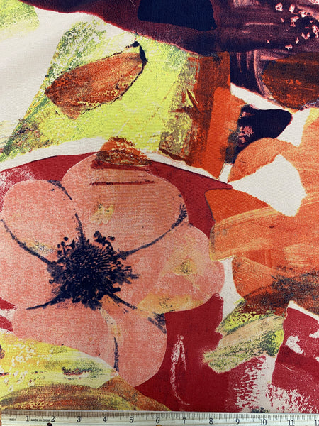 RV-7833W ABSTRACT FLORAL PRINT VISCOSE CREPE. ITALY