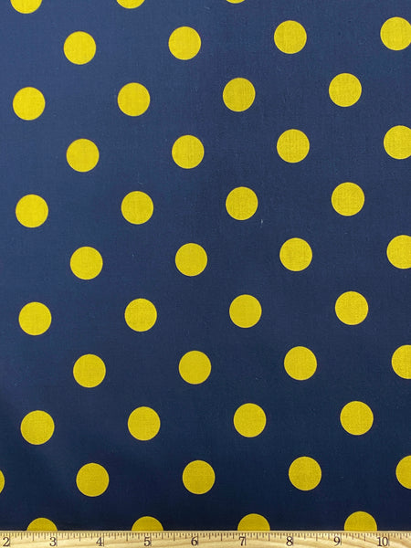 CP-7929W POLKA DOTS PRINT COTTON POPLIN. A CUT OF 1 YARD. ITALY.