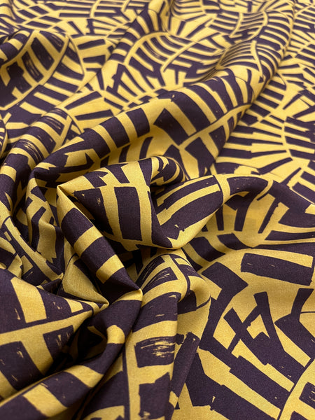 RV-7823W MAYAN PRINT VISCOSE CHALLIS. ITALY