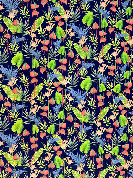 RV-7925W TROPICAL PRINT VISCOSE CHALLIS. ITALY