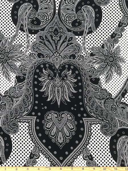 RV-8005W-B DESIGNER BANDANA PRINT PRINT ECOVERO CHALLIS. THE KOOPLES. ITALY