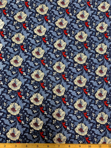 RV-9103W LIBERTY INSPIRED PRINT TEXTURED 2-PLY VISCOSE GAUZE. ITALY