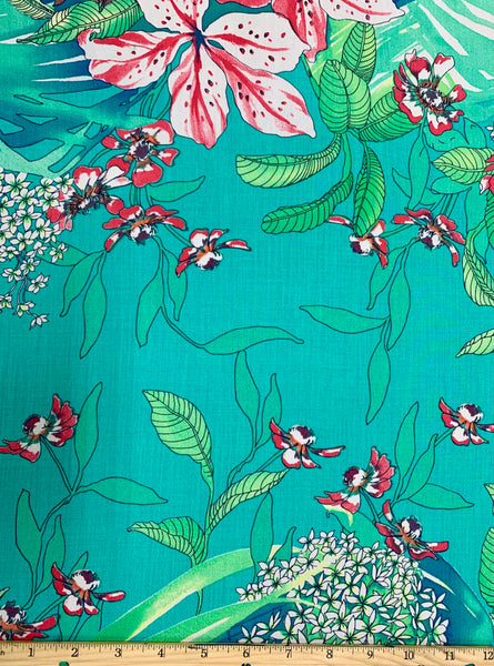 RV-9204W TROPICAL PRINT VISCOSE CHALLIS. ITALY