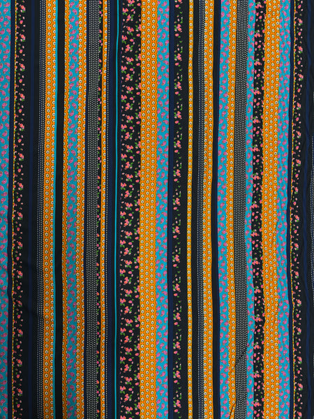 RV-9203W RETRO STRIPE PRINT VISCOSE CHALLIS. ITALY