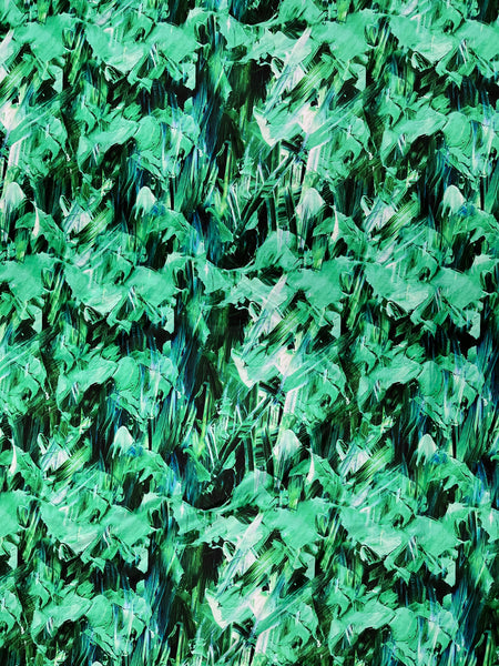 S-7938W-B ABSTRACT BRUSH STROKE PRINT SILK VISCOSE . ITALY