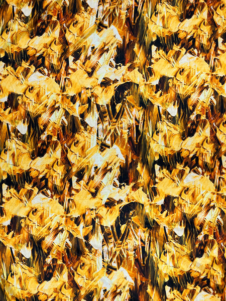 S-7938W-A ABSTRACT BRUSH STROKE PRINT SILK VISCOSE . ITALY