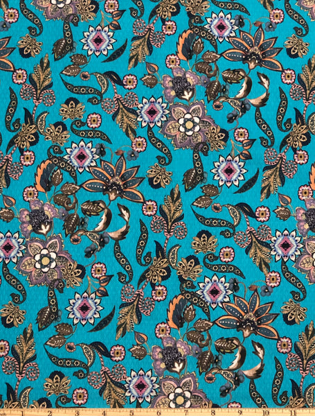 CP-7855W FLORAL PRINT FINE COTTON JACQUARD. ITALY