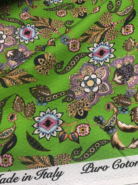 CP-7856W FLORAL PRINT FINE COTTON JACQUARD. ITALY