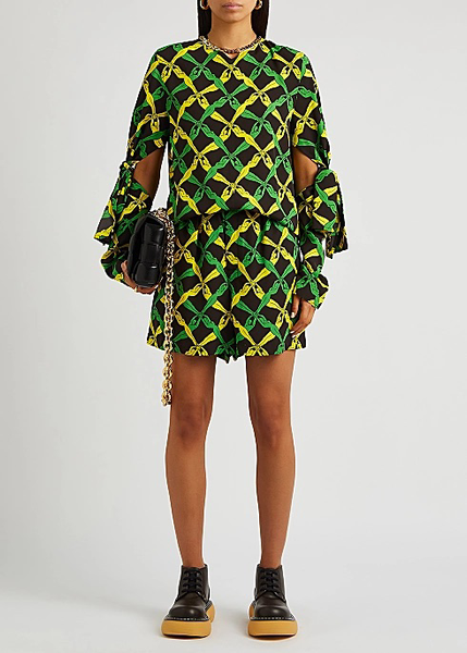 RV-8095W DESIGNER FANTASIA PRINT VISCOSE. BOTTEGA VENETA. ITALY.