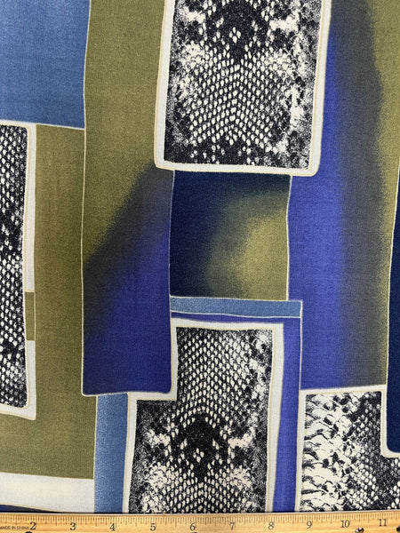 RV-7902W-A  CUBIST ART PRINT RAYON VISCOSE. ITALY