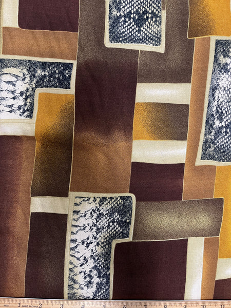 RV-7902W-B  CUBIST ART RAYON VISCOSE. ITALY