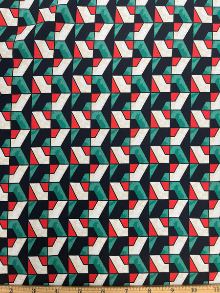 RV-9202W GEO PRINT VISCOSE CREPE. ITALY