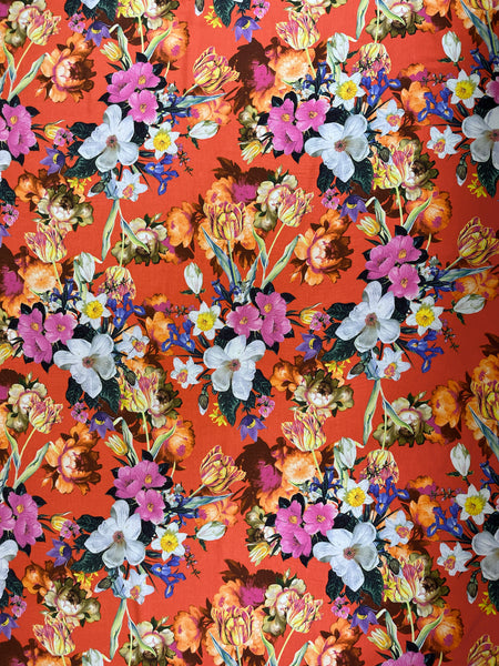 RV-7944W PHOTOGRPAHIC FLORAL PRINT VISCOSE CREPE. ITALY