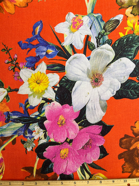 RV-7944W PHOTOGRPAHIC FLORAL PRINT VISCOSE CREPE. ITALY