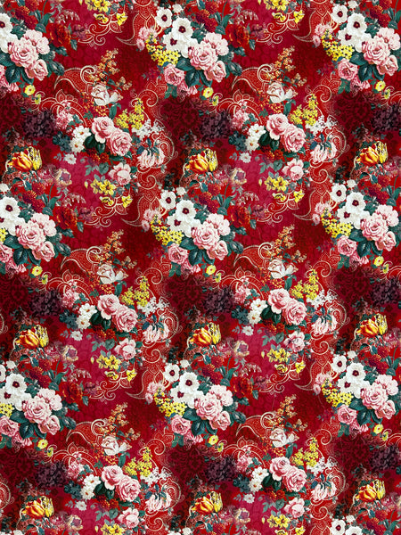 CP-9210W FLORAL PRINT FINE JACQUARD COTTON POPLIN. ITALY.