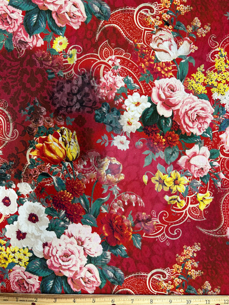 CP-9210W FLORAL PRINT FINE JACQUARD COTTON POPLIN. ITALY.