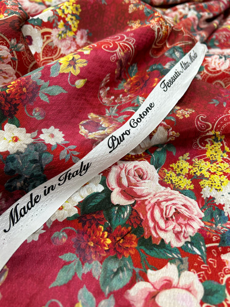CP-9210W FLORAL PRINT FINE JACQUARD COTTON POPLIN. ITALY.