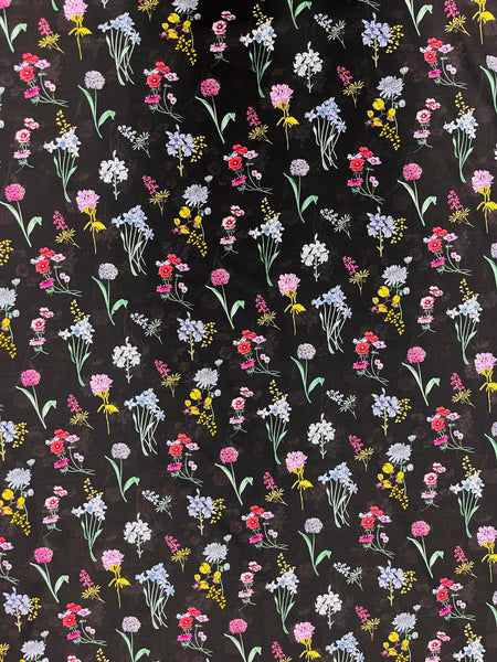 CP-9032W DESIGNER BOTANICAL PRINT COTTON VOILE. ITALY.