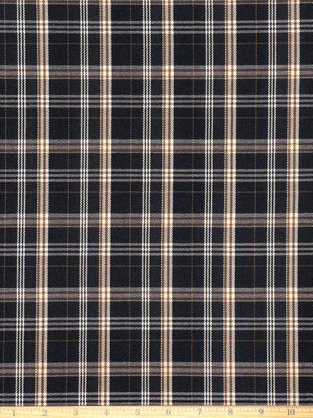 WC-8079W DESIGNER REVERSIBLE MEDIUM WEIGHT PLAID WOOL. BALENCIAGA. ITALY.