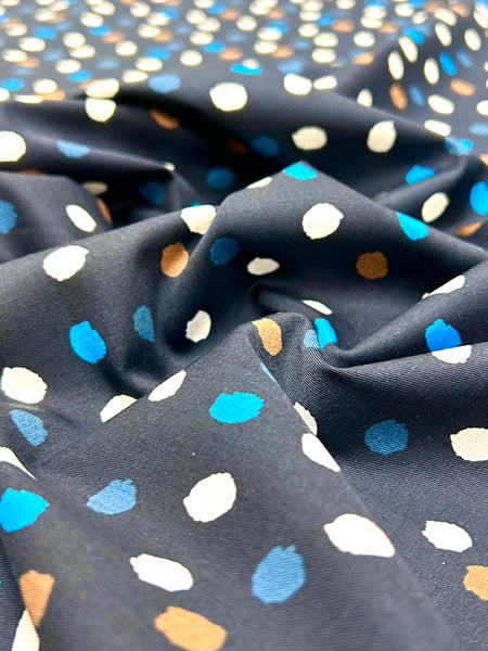 CP-8029W POLKA DOTS STRETCH COTTON TWILL. ITALY