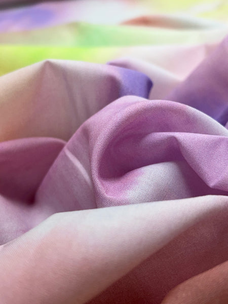 CP-9026W PASTEL TIE-DYE PRINT COTTON LAWN. ITALY.