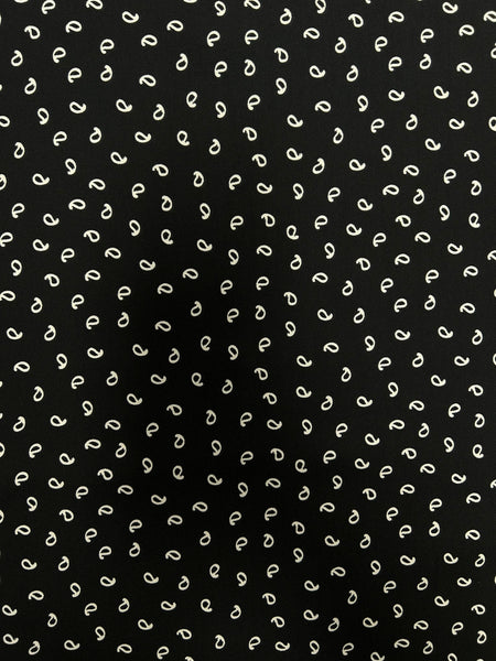 RV-9036W DESIGNER SMALL PAISLEY PRINT ECOVERO VISCOSE TWILL. THE KOOPLES. ITALY.
