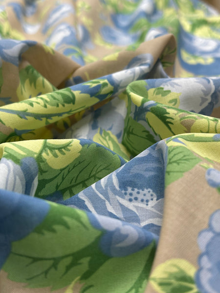 CP-9025W ROSE PRINT COTTON LAWN. ITALY.