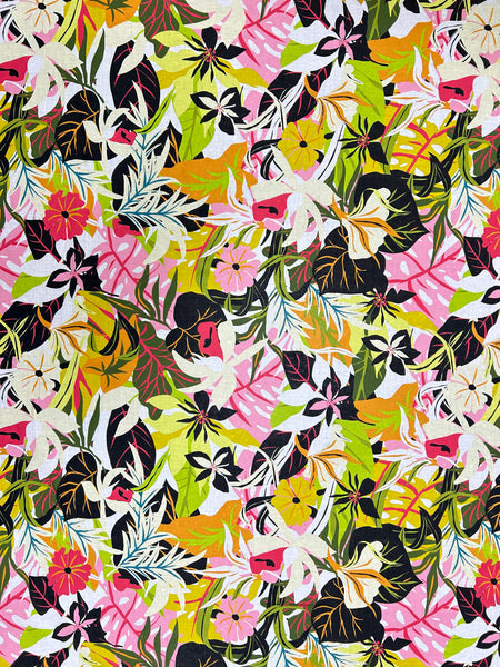 CP-9207W TROPICAL PRINT COTTON VOILE. ITALY