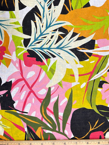 CP-9207W TROPICAL PRINT COTTON VOILE. ITALY
