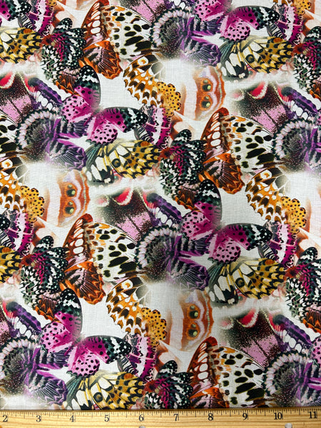 CP-9039W-A BUTTERFLY PRINT COTTON LAWN. ITALY