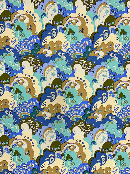 CP-9211W ABSTRACT FANTASY PRINT COTTON POPLIN. ITALY.