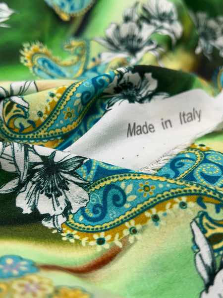 RVK-9241W PAISLEY PRINT VISCOSE CREPE HAND. ITALY