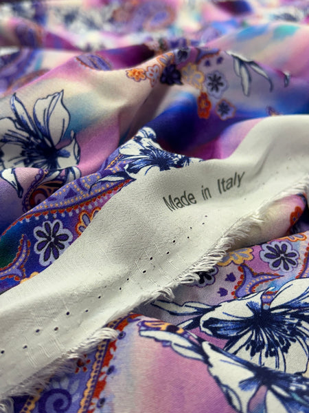 RVK-9242W PAISLEY PRINT VISCOSE CREPE HAND. ITALY